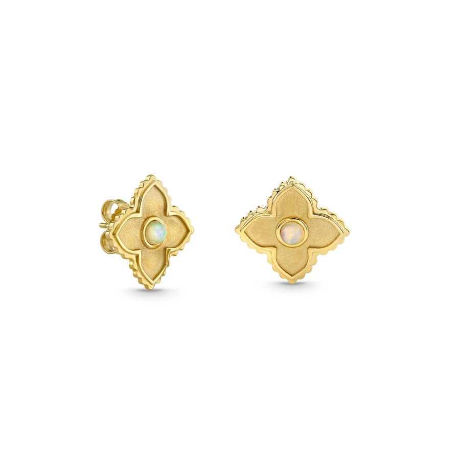 Gold & Opal Moroccan Flower Stud - Sydney Evan Fine Jewelry