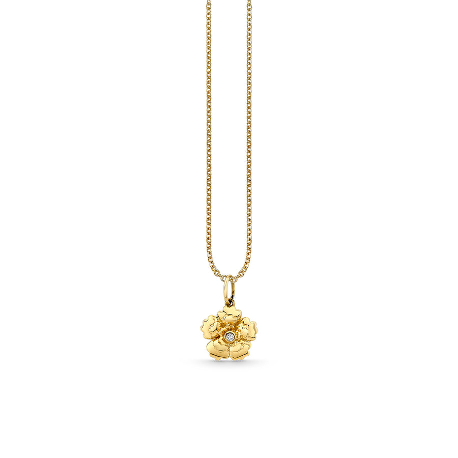 Gold & Diamond Begonia Charm - Sydney Evan Fine Jewelry