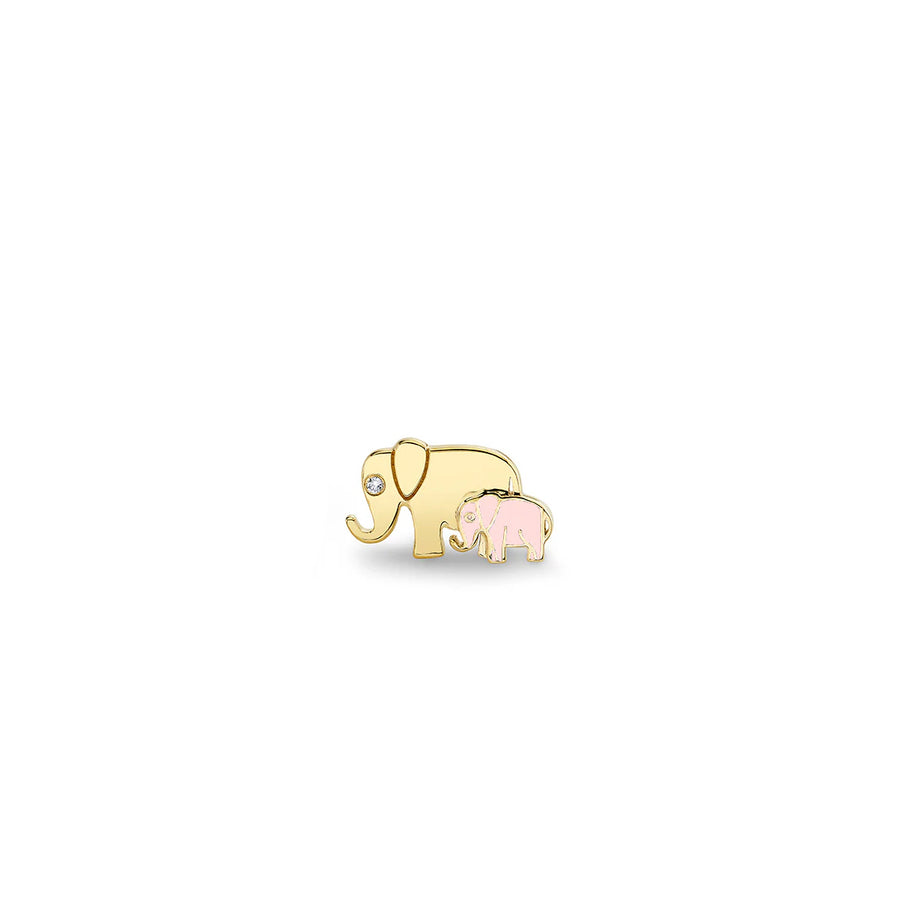 Gold & Enamel Elephant Family Stud - Sydney Evan Fine Jewelry