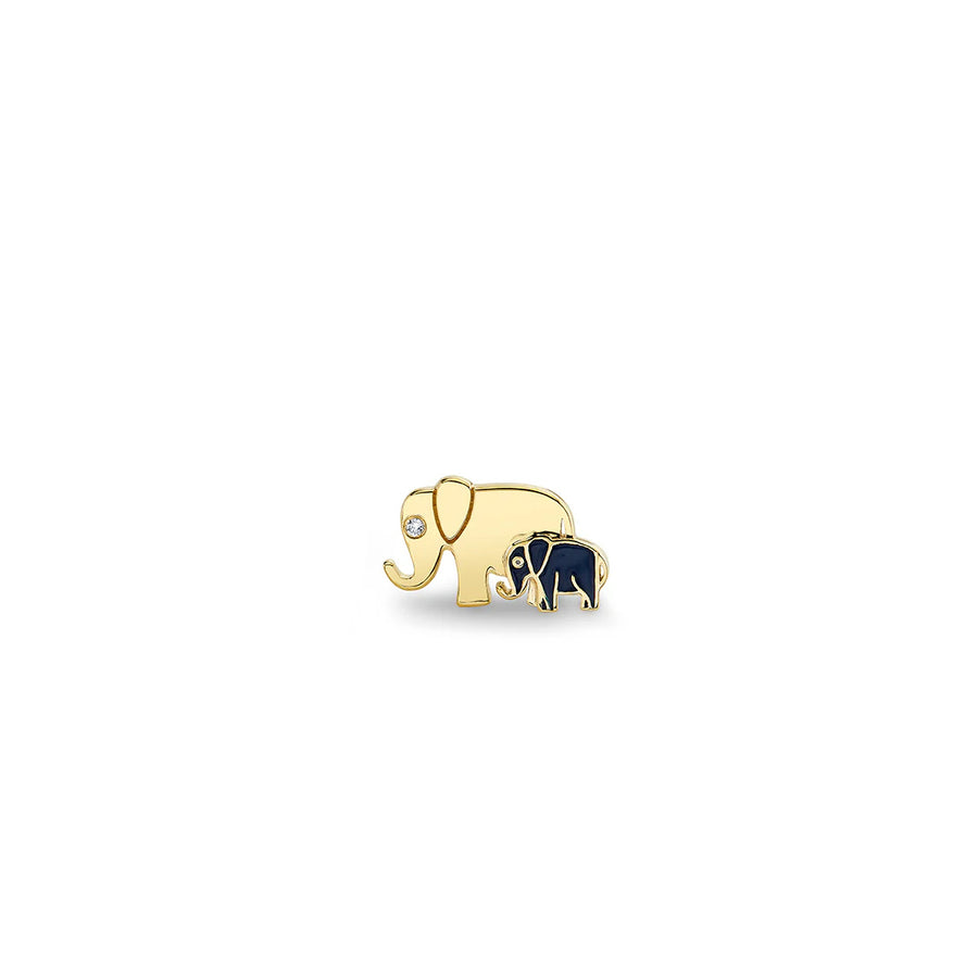 Gold & Enamel Elephant Family Stud - Sydney Evan Fine Jewelry