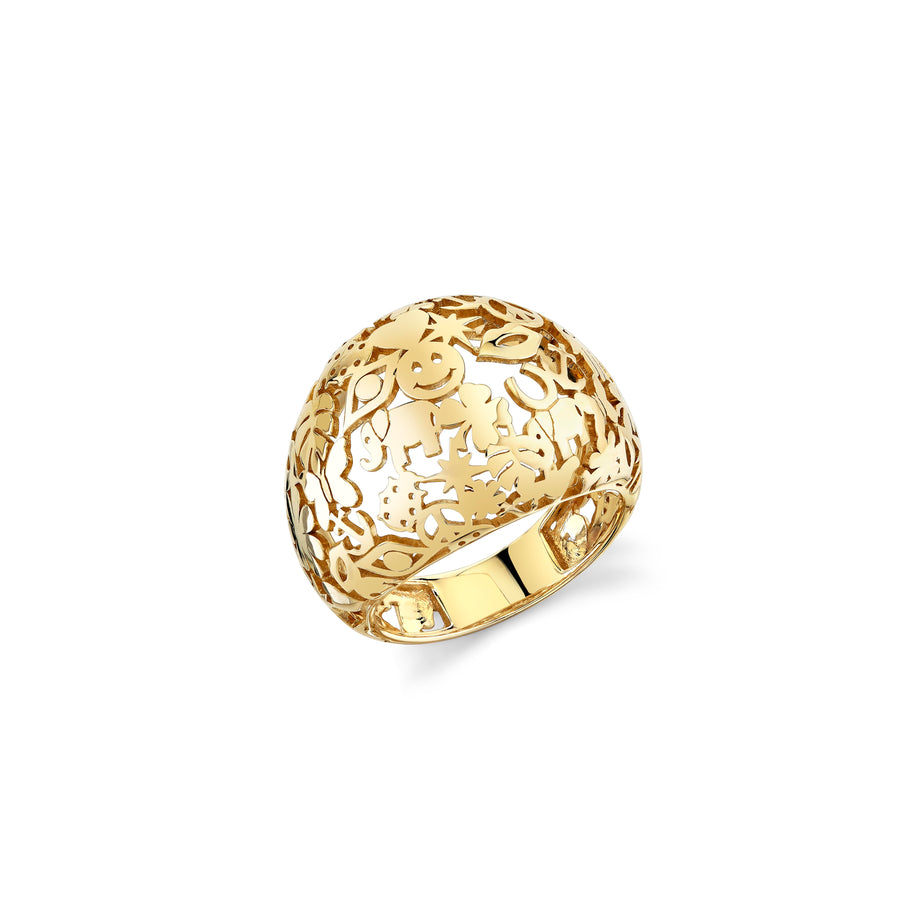 Pure Gold Wallpaper Puffy Ring - Sydney Evan Fine Jewelry