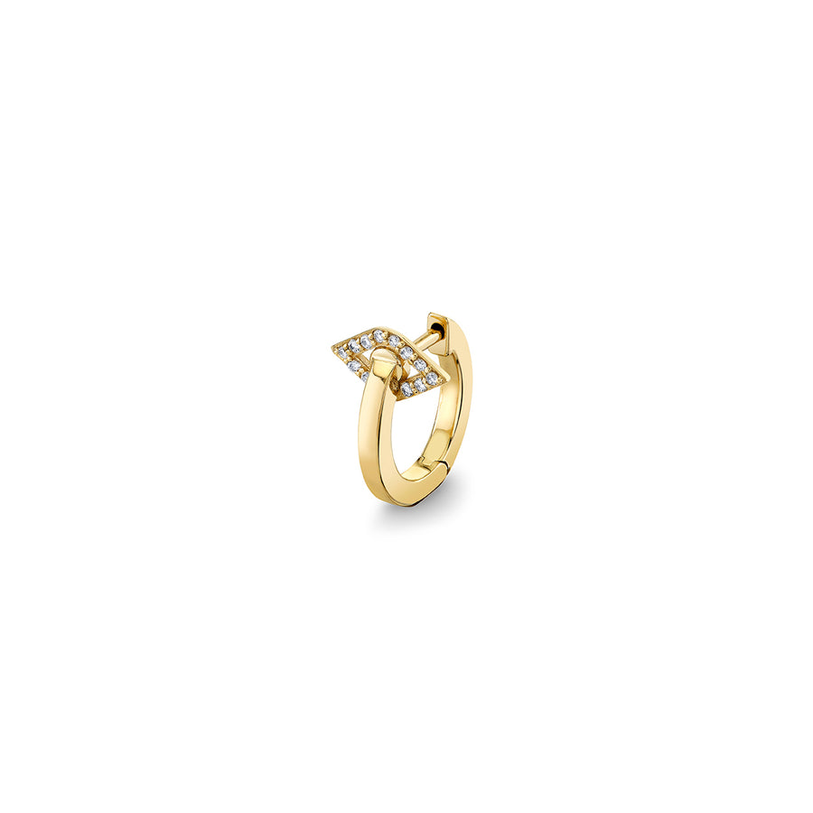 Gold & Diamond Eye Post Huggie Hoops - Sydney Evan Fine Jewelry