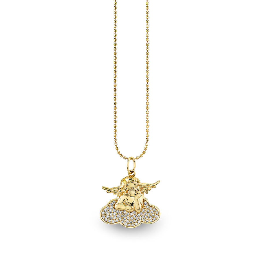 Gold & Diamond Cherub Cloud Charm - Sydney Evan Fine Jewelry