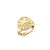 Gold & Diamond Small Luck Coin Signet Ring