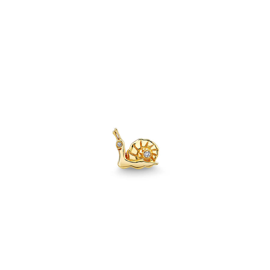 Gold & Diamond Snail Stud - Sydney Evan Fine Jewelry