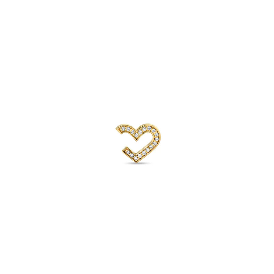 Gold & Diamond Small Heart Wrap Hoop - Sydney Evan Fine Jewelry