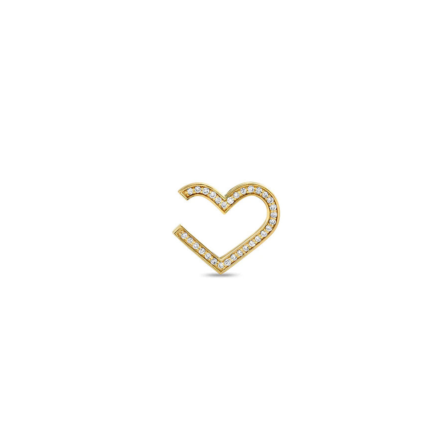 Gold & Diamond Heart Wrap Hoop - Sydney Evan Fine Jewelry