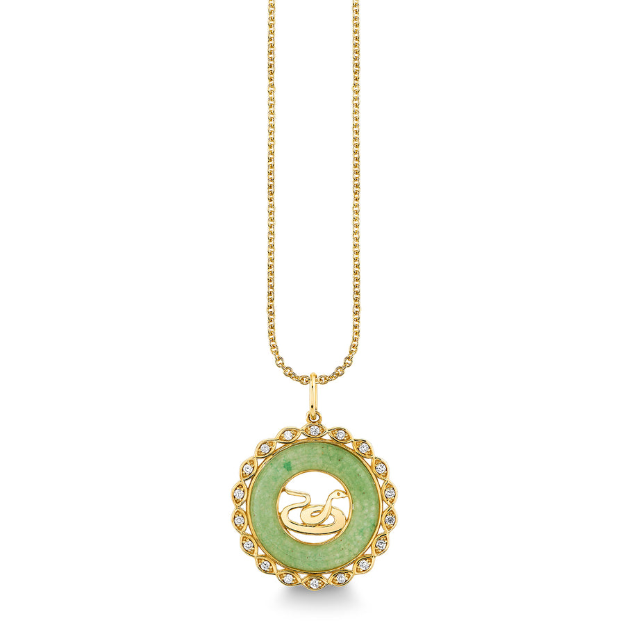 Gold, Diamond & Nephrite Jade Zodiac Charm - Sydney Evan Fine Jewelry