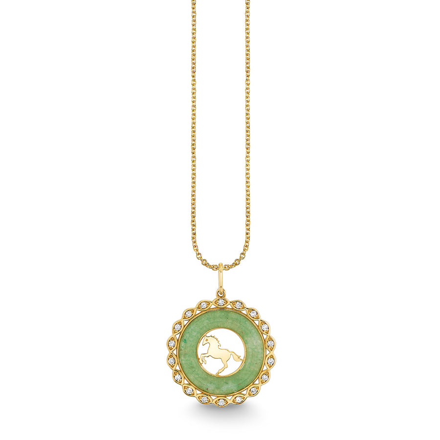 Gold, Diamond & Nephrite Jade Zodiac Charm - Sydney Evan Fine Jewelry