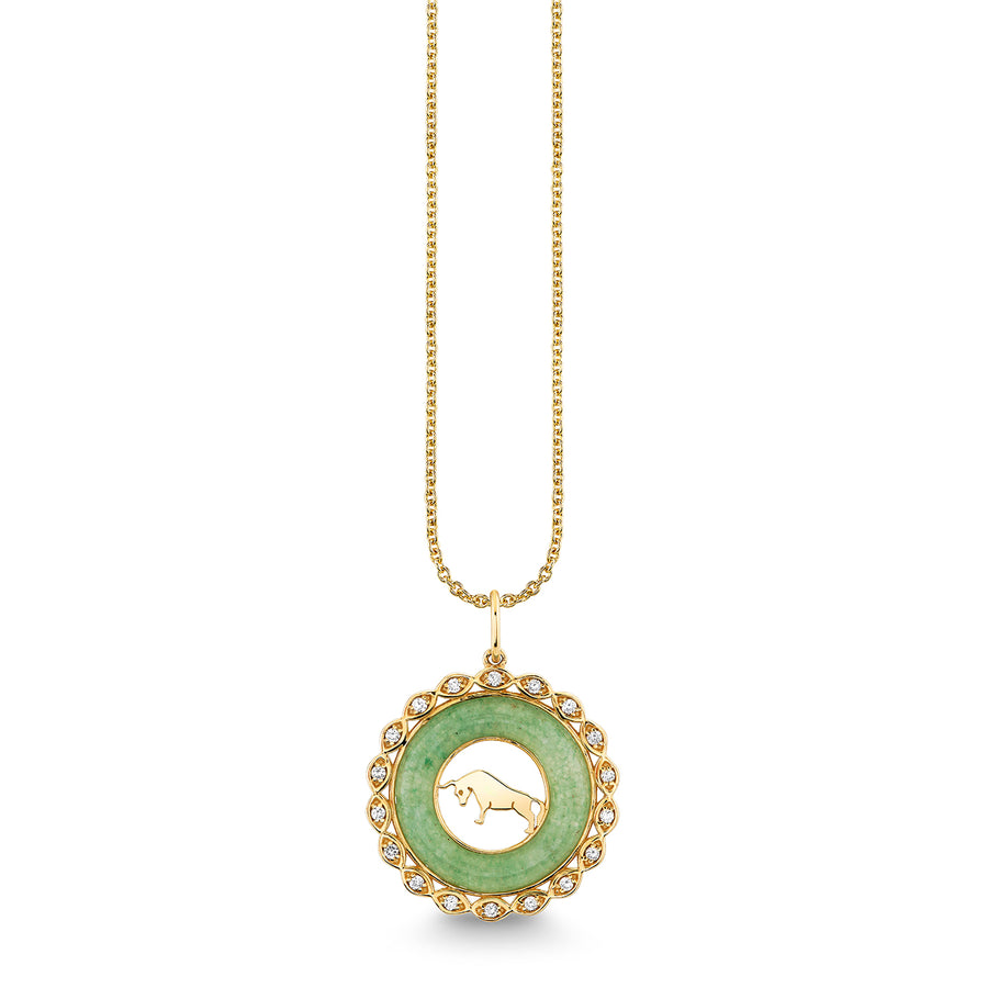 Gold, Diamond & Nephrite Jade Zodiac Charm - Sydney Evan Fine Jewelry