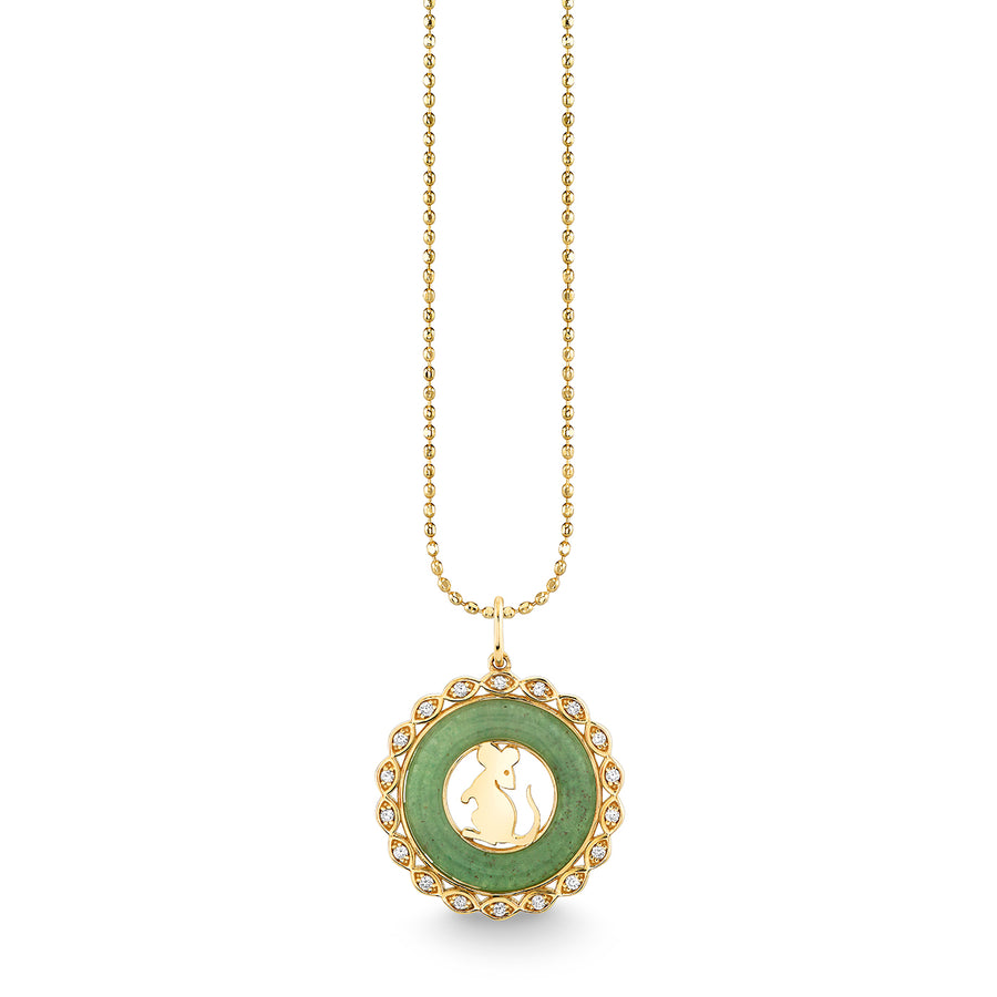 Gold, Diamond & Nephrite Jade Zodiac Charm - Sydney Evan Fine Jewelry