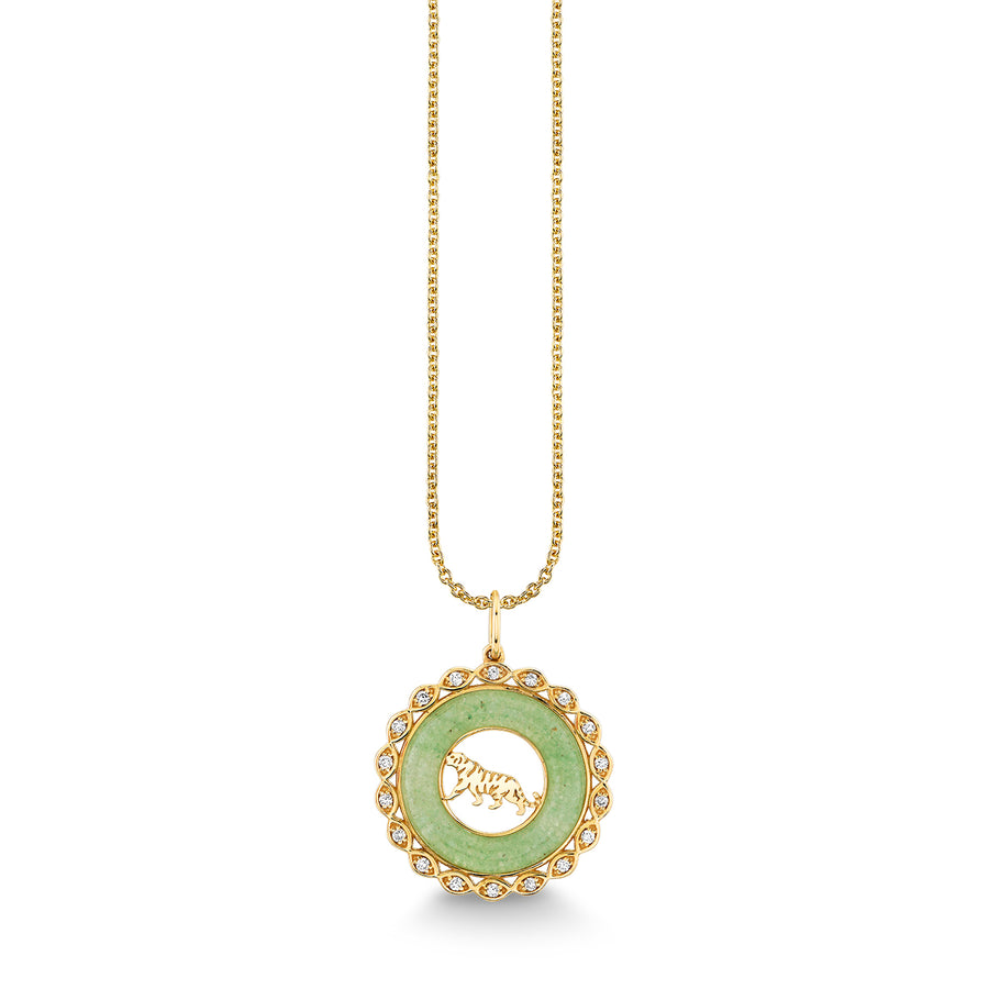 Gold, Diamond & Nephrite Jade Zodiac Charm - Sydney Evan Fine Jewelry