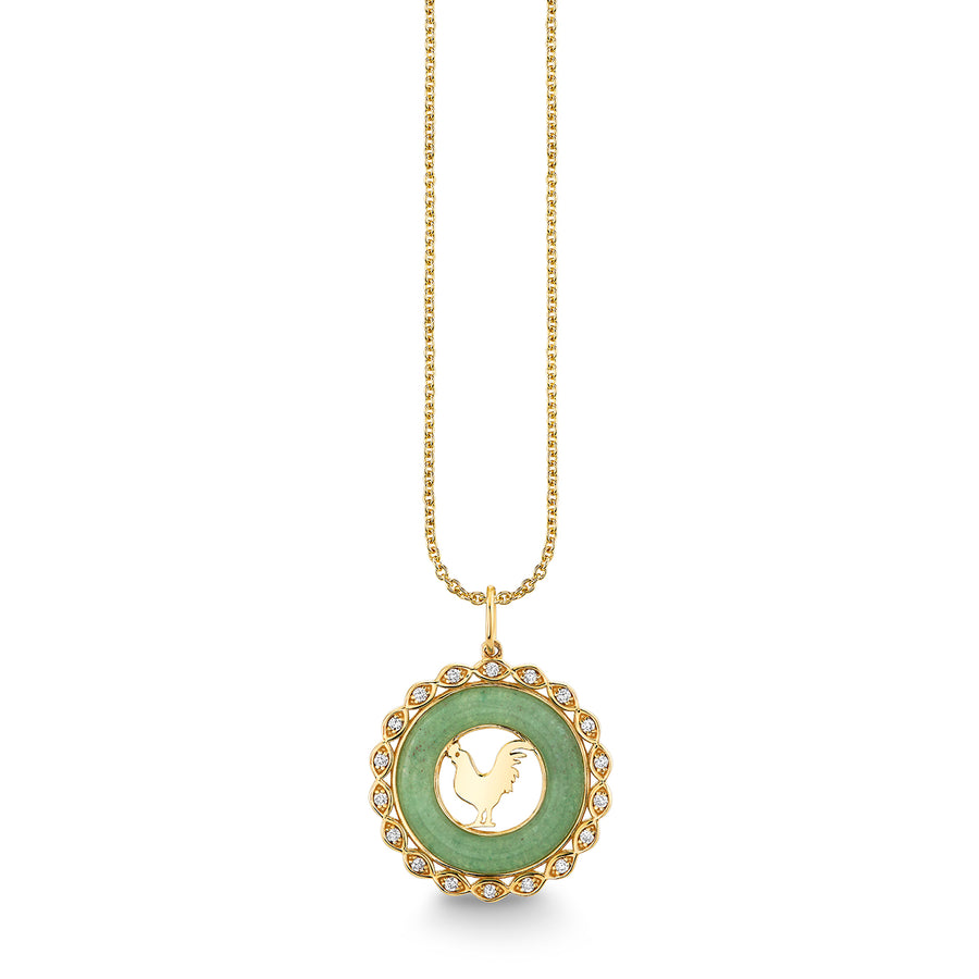 Gold, Diamond & Nephrite Jade Zodiac Charm - Sydney Evan Fine Jewelry