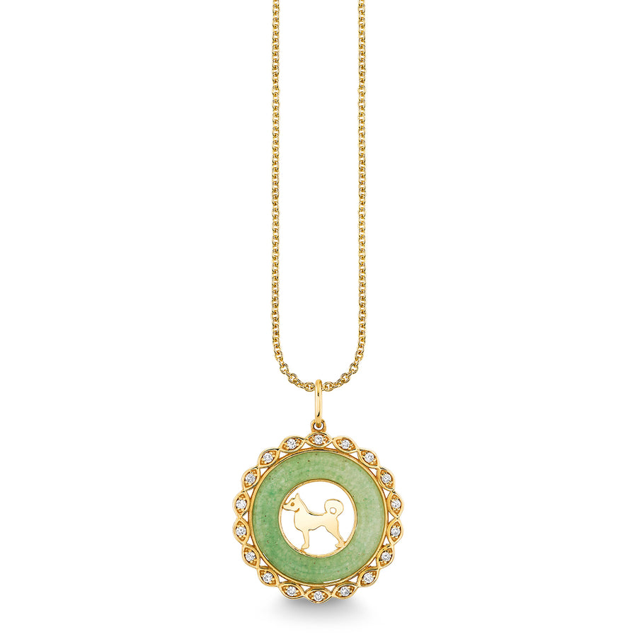 Gold, Diamond & Nephrite Jade Zodiac Charm - Sydney Evan Fine Jewelry