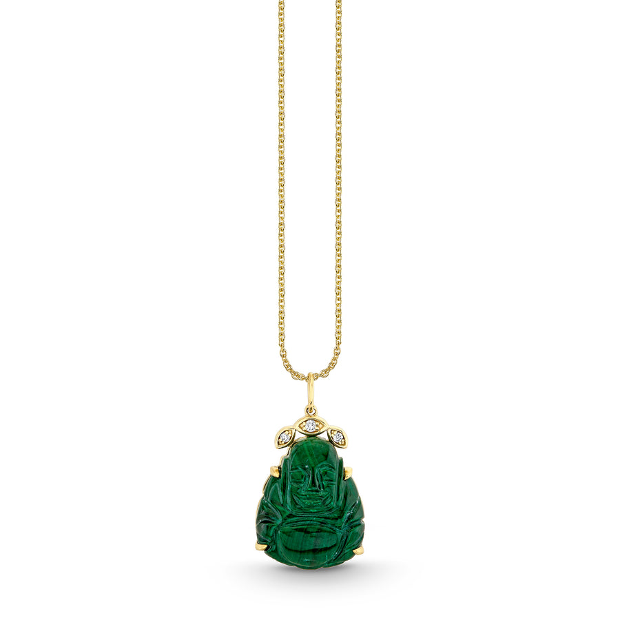 Gold & Diamond Carved Buddha Charm - Sydney Evan Fine Jewelry