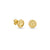 Gold & Diamond Tiny Sitting Buddha Coin Stud