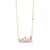 Gold & Pink Sapphire Wicked Glinda Small "Witch" Script Necklace