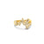 Gold & Diamond WTF Script Block Signet Ring