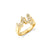 Gold & Diamond WTF Script Block Signet Ring