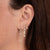 Gold & Diamond Fluted Baguette & Round Drop Earring