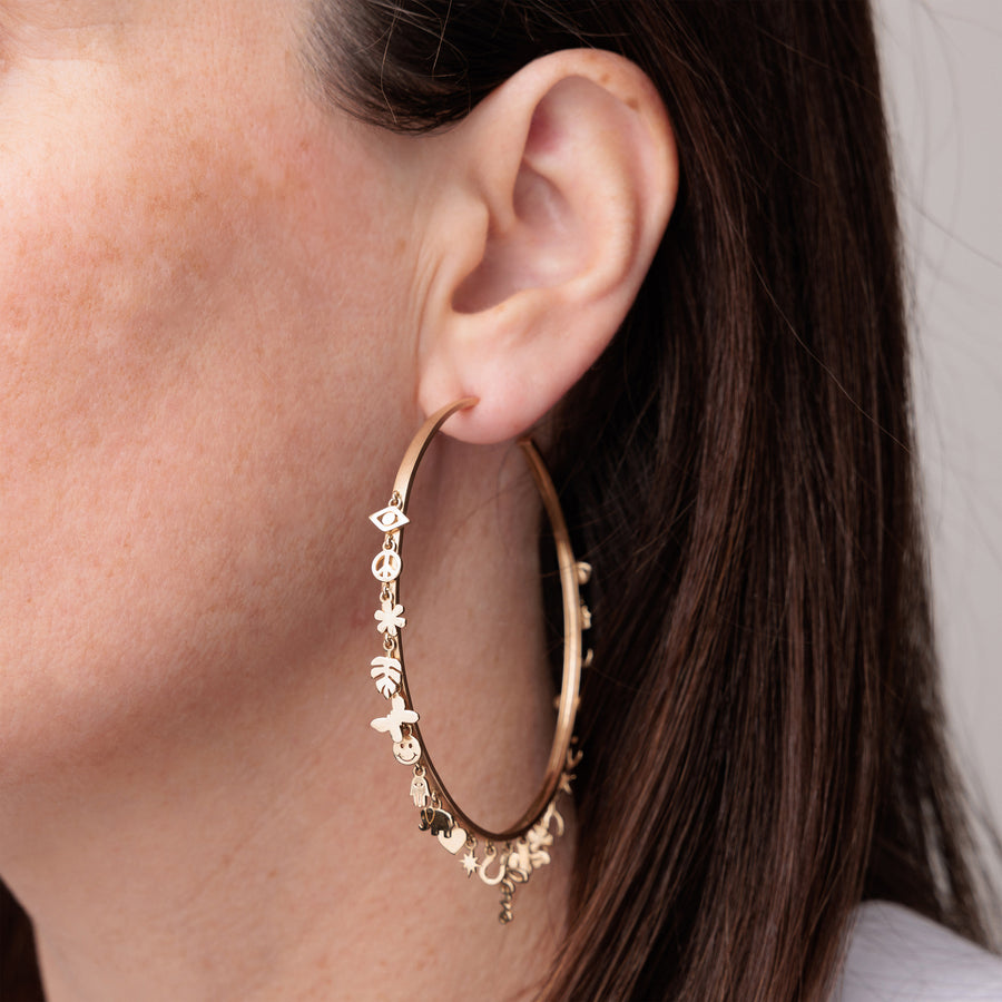 Pure Gold 20th Anniversary Icon Supersize Hoops - Sydney Evan Fine Jewelry