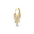 Gold & Diamond Graduated Fringe Bezel Huggie Hoops