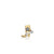 Kids Collection Gold & Diamond Cowboy Boot Stud