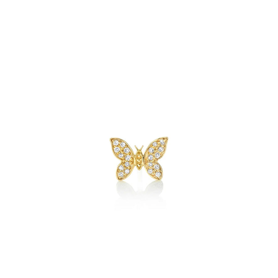 Gold & Diamond Tiny Butterfly Stud - Sydney Evan Fine Jewelry