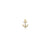 Gold & Diamond Tiny Anchor Stud