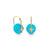 Gold & Diamond Starburst Turquoise Earrings