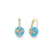 Gold & Diamond Hummingbird Aquamarine Earrings
