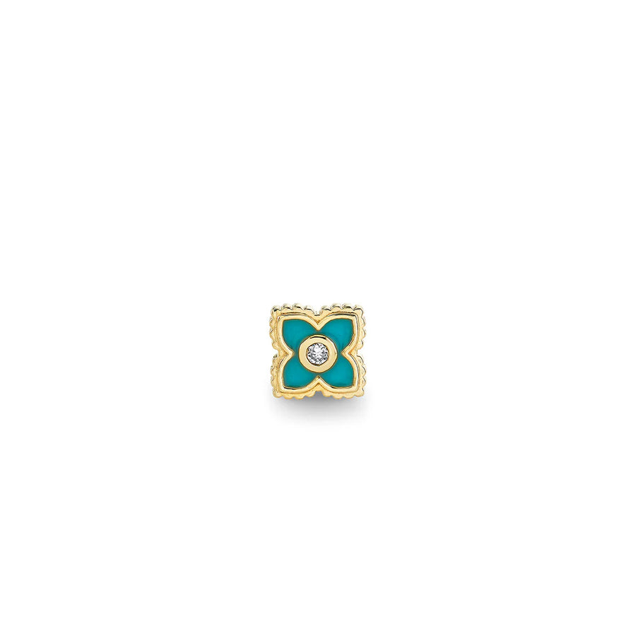 Gold & Diamond Mini Moroccan Flower Stud - Sydney Evan Fine Jewelry