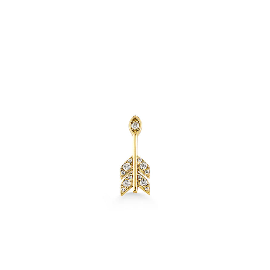 Gold & Diamond Marquise Eye Arrow Stud - Sydney Evan Fine Jewelry