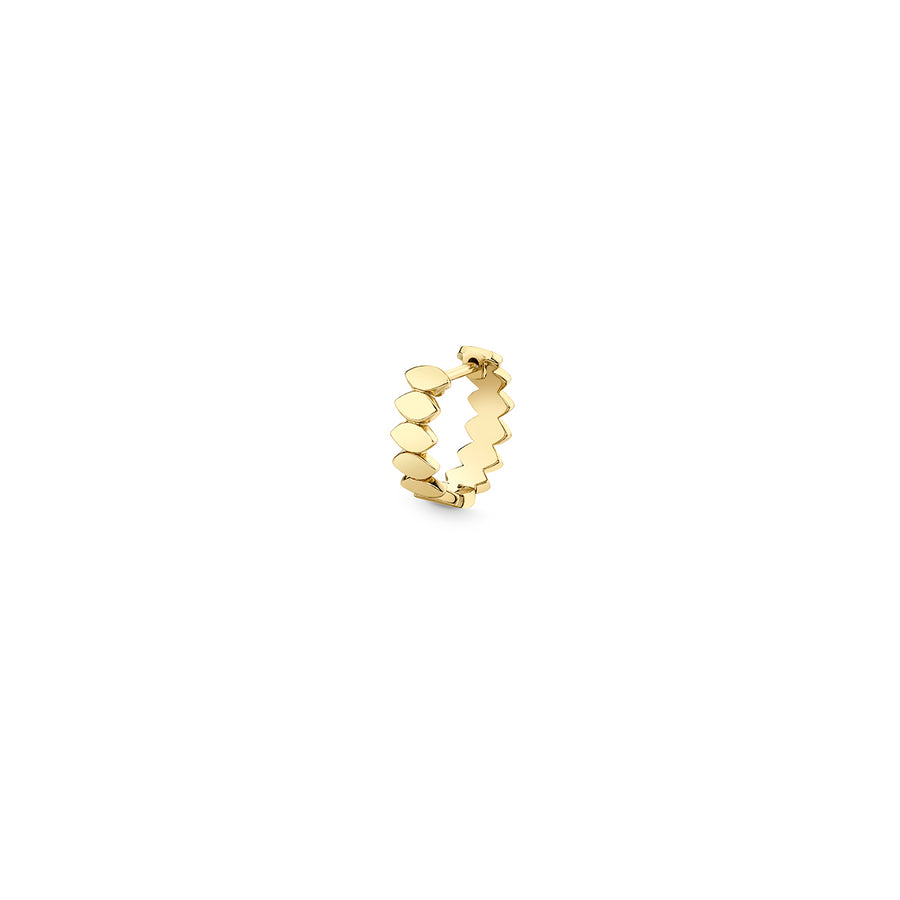 Pure Gold Marquise Eye Huggie Hoops - Sydney Evan Fine Jewelry