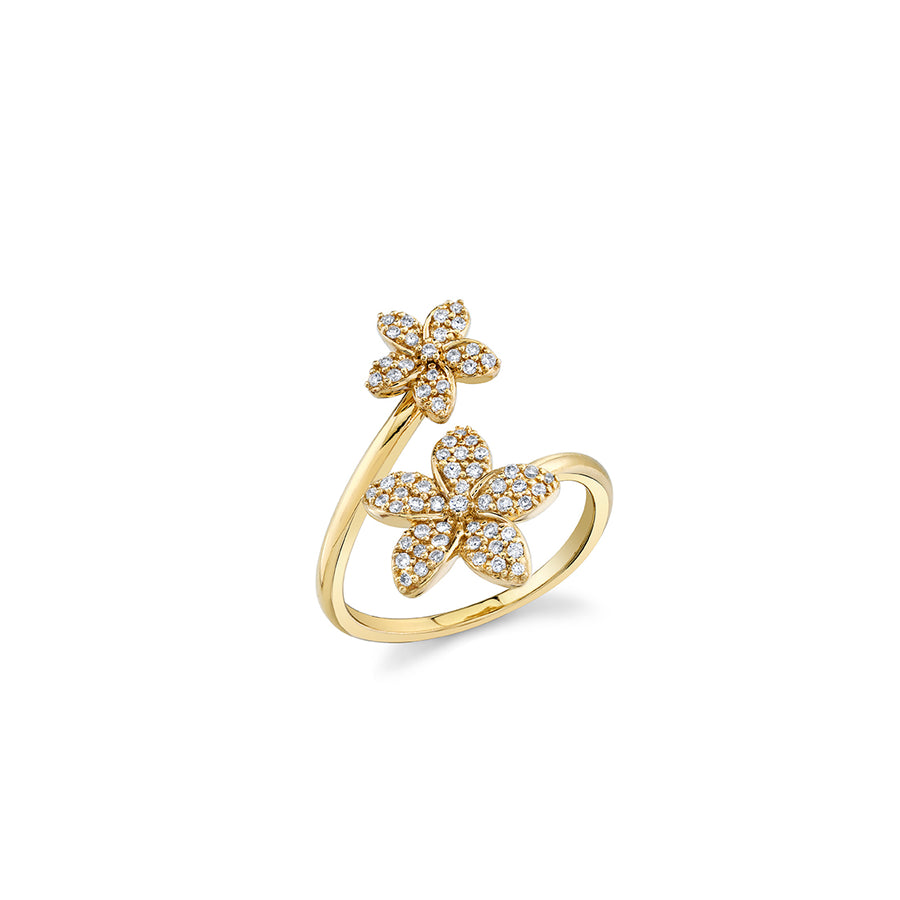 Gold & Diamond Plumeria Wrap Ring - Sydney Evan Fine Jewelry