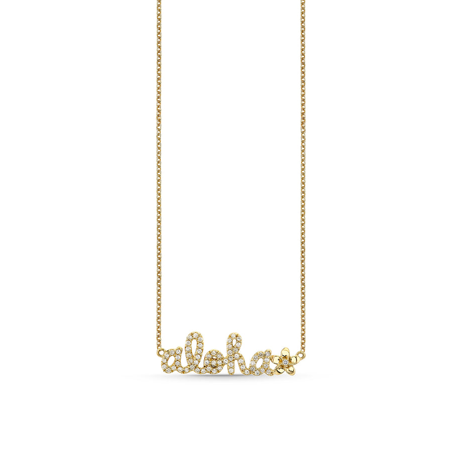 Gold & Diamond Aloha Plumeria Necklace - Sydney Evan Fine Jewelry