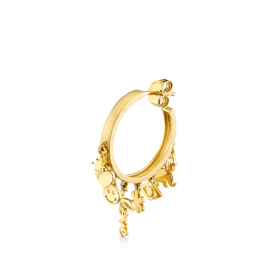 Pure Gold 20th Anniversary Icon Medium Hoops - Sydney Evan Fine Jewelry