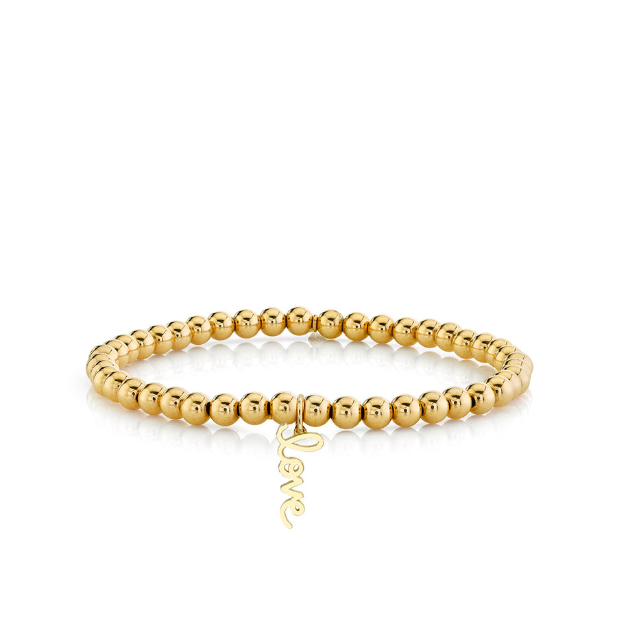 Pure Gold Tiny Love On Gold Beads - Sydney Evan Fine Jewelry