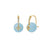 Gold & Diamond Starburst Aquamarine Earrings