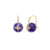 Gold & Diamond Starburst Amethyst Earrings