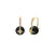 Gold & Diamond Starburst Onyx Earrings