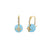 Gold & Diamond Starburst Aquamarine Earrings