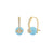 Gold & Diamond Eye Aquamarine Earrings