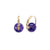 Gold & Diamond Marquise Eye Amethyst Earrings