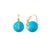 Gold & Diamond Marquise Eye Turquoise Earrings