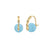 Gold & Diamond Marquise Eye Aquamarine Earrings