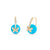 Gold & Diamond Butterfly Turquoise Earrings