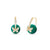 Gold & Diamond Butterfly Malachite Earrings