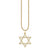 Gold & Diamond Baguette and Round Bezel Star of David Charm