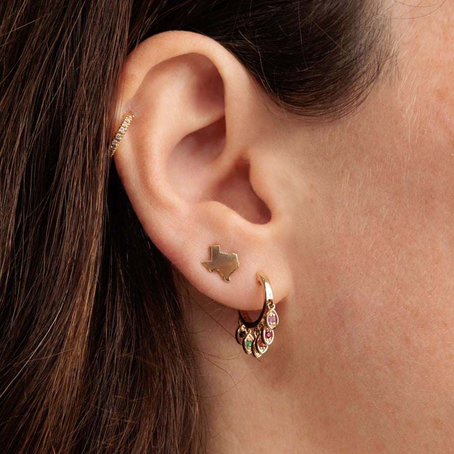 Pure Gold Tiny Texas Stud - Sydney Evan Fine Jewelry